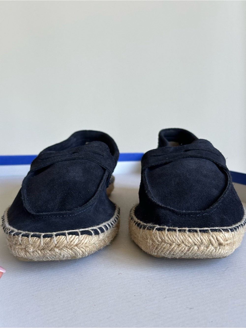 Reiss Cannes Navy Suede Penny Strap Espadrille Loafers EU 44 US 11 - Picture 8 of 16